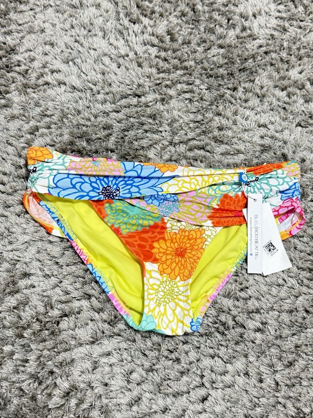 Bleu Rod Beattie Women’s Floral Daisy tropical Bikini Swim Bottom Size 4 NWT $59
